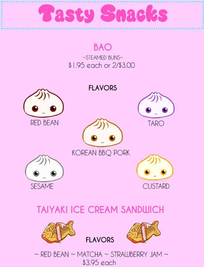 Page 3 of menu, Kawaii Boba House Conway, AR
